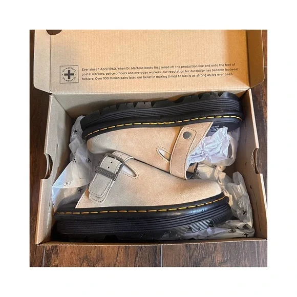 Dr. Martens Zebzag Mules in Savannah Tan - Picture 4 of 5